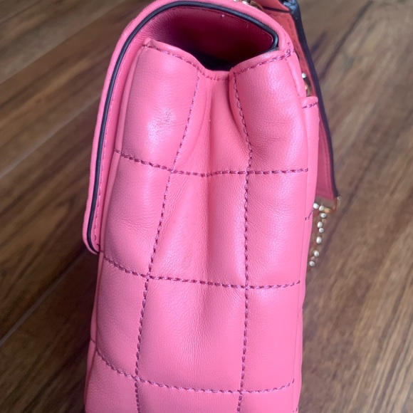 Michael Kors Soho Quilted Leather Bag Tea Rose Pink - Picture 15 of 16